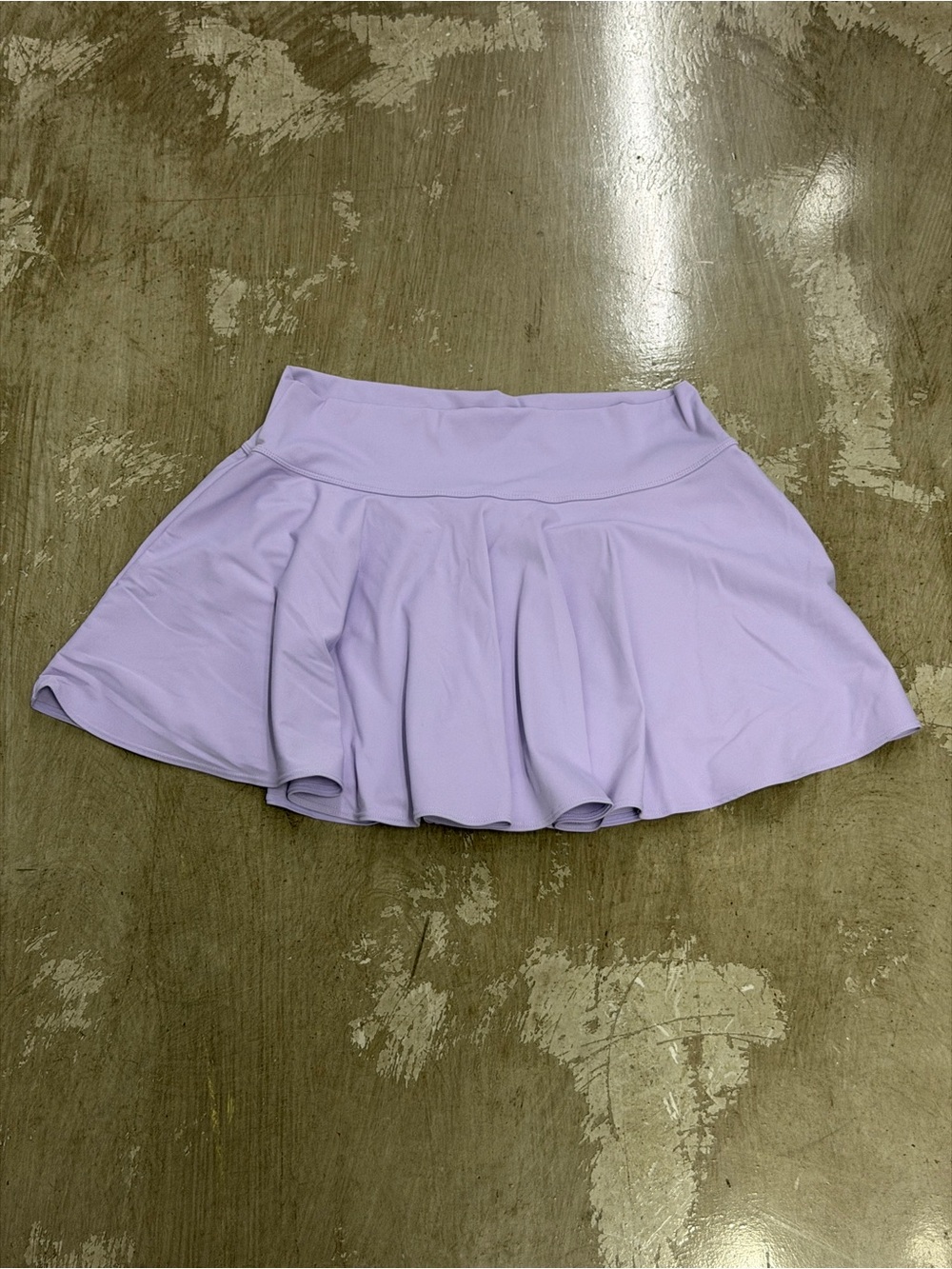 Pinspark Lavender Purple Ruffle Pleated Tennis Skirt Skort‎ Built In Shorts XL